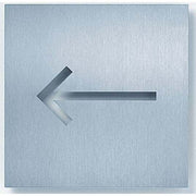 Siedle&Söhne - Kennzeichnungsmaterial Orientierungsschild OSP 0006 154x154mm Pfeil lire
