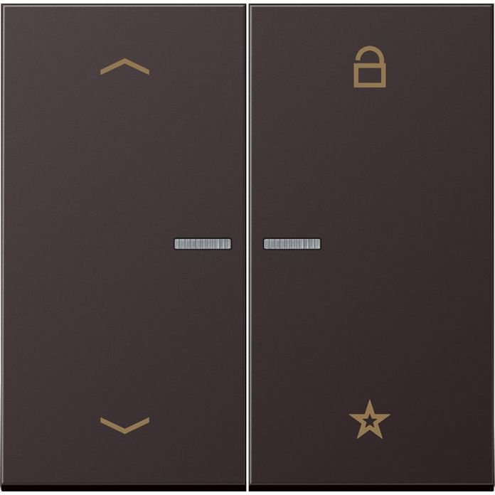Jung - Bedienelement intelligent eNet Funk-Steuertaste FM AL 1701 P D 2fach, Symbol Pfeil