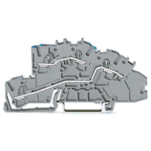WAGO - Installations-Etagenklemme Installationsetagenklemme 2003-7649 4mm² N/L grau − 50 Stück