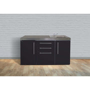 Stengel - Mini-Küche Miniküche Premiumline MPGSSM160GSGKFliBre Schwarz matt