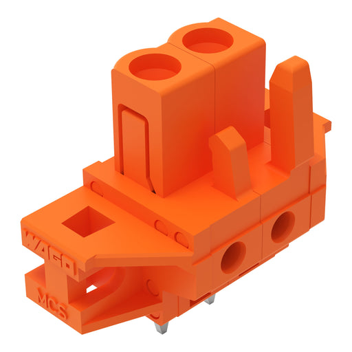 WAGO - Leiterplattensteckverbinder THT-Federleiste gerade 232-162/031-000 Maß 5,08mm,orange − 100 Stück
