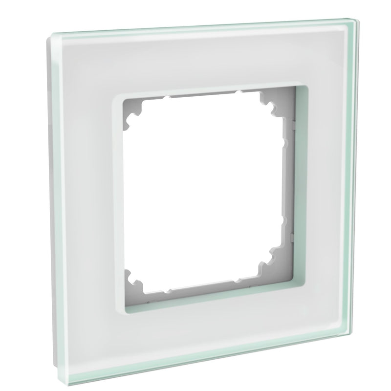 Elso - Abdeckrahmen Echtglas-Rahmen 1-fach WDE004035 kristallweiß