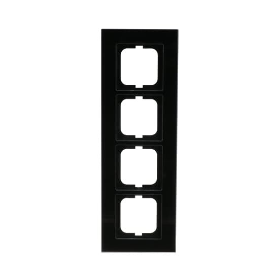 Busch-Jaeger - Abdeckrahmen Rahmen 4-fach 1724-825 schwarz, Glas