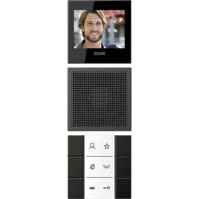 Jung - Innenstation für Türkommunikation Video-Innenstation SI VI AL 627 AN BSF+Folie+Kabel  − 1 Stück
