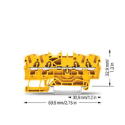WAGO - Durchgangs-Reihenklemme 4-Leiter-Durchgangsklemme 2002-1406 Ex e II geeignet − 100 Stück