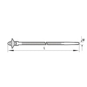 HellermannTyton - Kabelbinder Befestigungsbinder T50SD6PA66HSBK(500) 160x5 m − 500 Stück