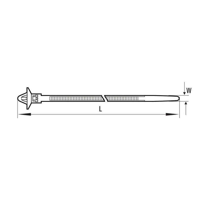 HellermannTyton - Kabelbinder Befestigungsbinder T50SD6PA66HSBK(500) 160x5 m − 500 Stück