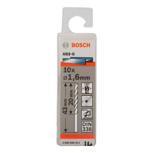 Bosch - Bohrer PRO Metal HSS-G 2608585471 Spiralbohrer 1,6 x