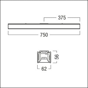 Zumtobel - Elektrisches Zubehör/Ersatzteile für Leuchten Mitteleinspeisung TECTON TM 750 SR si