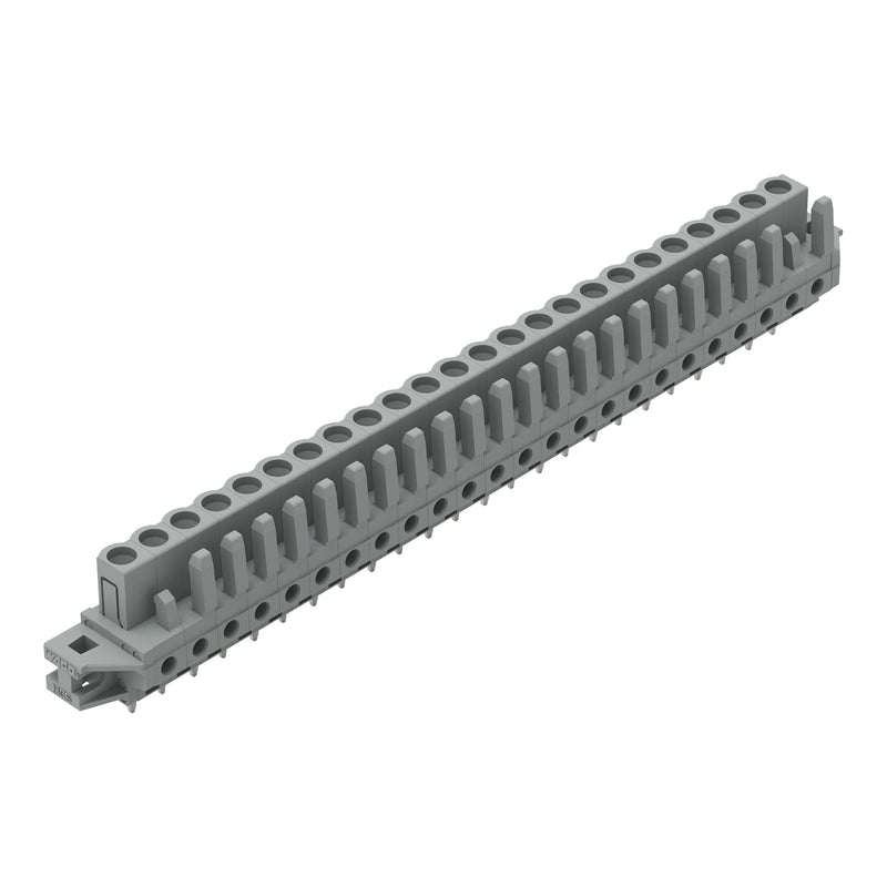 WAGO - Leiterplattensteckverbinder THT-Federleiste gerade 232-154/031-000 Rastermaß 5mm,grau − 10 Stück
