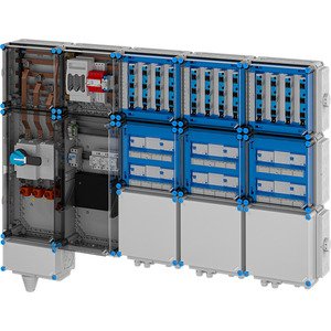 Hensel - Verteilerschrank für Energieversorgung Ladeverteiler Mi EV 22kW 12101 f.12 Ladep. a 22kW
