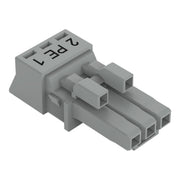 WAGO - Steckverbinder für steckbare Gebäudeinstallation Buchse 3-polig 890-243/062-000 Kod. B,grau − 50 Stück