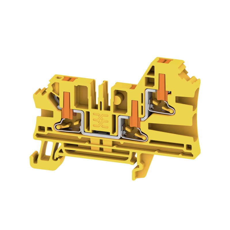 Weidmüller - Durchgangs-Reihenklemme AL3C 4 YL − 50 Stück