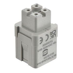 Harting - Kontakteinsatz für Rechtecksteckverbinder Einsätze, Push-In, Buchse, 09200035101 Polycarbonat (PC) − 1 Stück