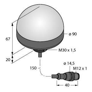 Turck - Optisches/Akustisches Signalgerät LED-Anzeige K90LBPQP − 1 Stück