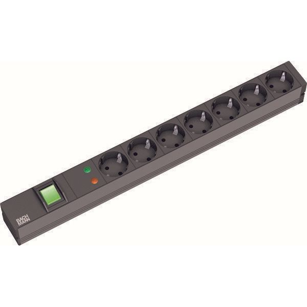 Bachmann - Power distribution unit (PDU) 19Zoll Steckdosenleiste 7f 333.535 1HE, mit Schalter