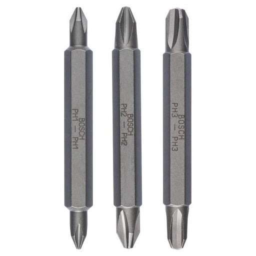 Bosch - Bit-Set Doppelklingenbit-Set, 2607001748 3-teilig PH1 PH1 PH2