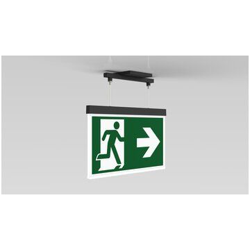 RP-Technik - Sicherheitsleuchte Rettungszeichenleuchte AXEC401WL-AZ 1h, Wireless, anthr