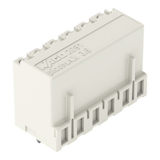 WAGO - Leiterplattensteckverbinder THT-Federleiste gerade 2091-1308 3,5mm,lichtgrau − 100 Stück