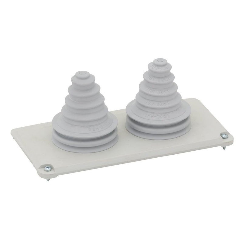 ABN - Einführungsflansch für Kleingehäuse/Schaltschrank Kabelstutzen GKT26 2x58mm