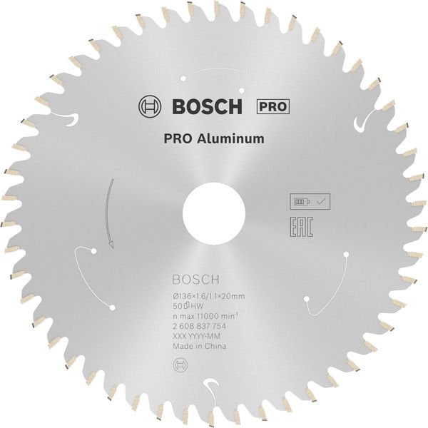Bosch - Kreissägeblatt PRO Aluminium cordless 2608837754 Kreissägeblatt 136 x