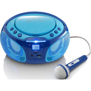 LENCO - Radio-Recorder UKW-Radio CD/MP3 tragbar SCD-650 blue USB,Mikrofon