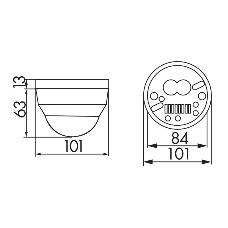 BEG Brück Electronic - Bewegungsmelder/Präsenzmelder komplett Präsenzmelder PD4-M-1C-K-PS-AP