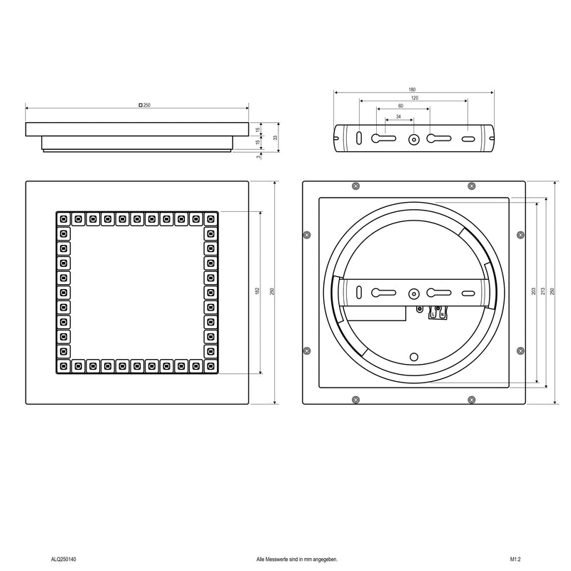EVN Lichttechnik - Decken-/Wandleuchte LED-Anbauleuchte ALQ250140