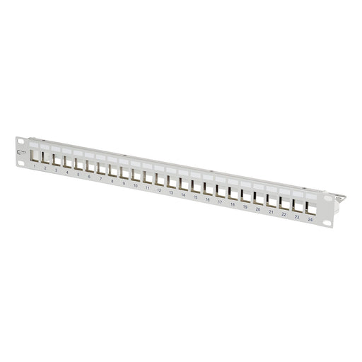 Metz Connect - Frontpanel/Patchpanel leer (Schaltschrank) Patchpanel Keystone 130926-0003KE 24x grau leer − 1 Stück