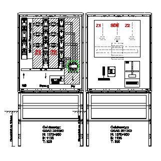 GSAB Elektrotechnik - Zähler-Komplettschrank Wandlermessung 01.W250.NH4-AREi Thüringen 250A