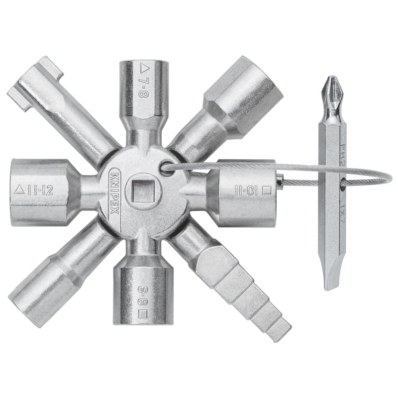 Knipex - Schlüssel für Gehäuse/Schränke TwinKey 00 11 01 für Absperrsys. 92mm