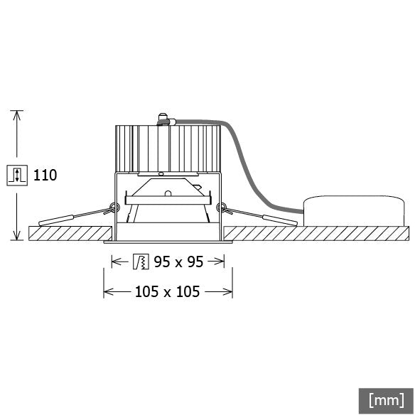 LTS Licht&Leuchten - Downlight/Strahler/Flutlicht LED-Einbaudownlight FLIQ 200.2030.01 si 29W 3000K ET105