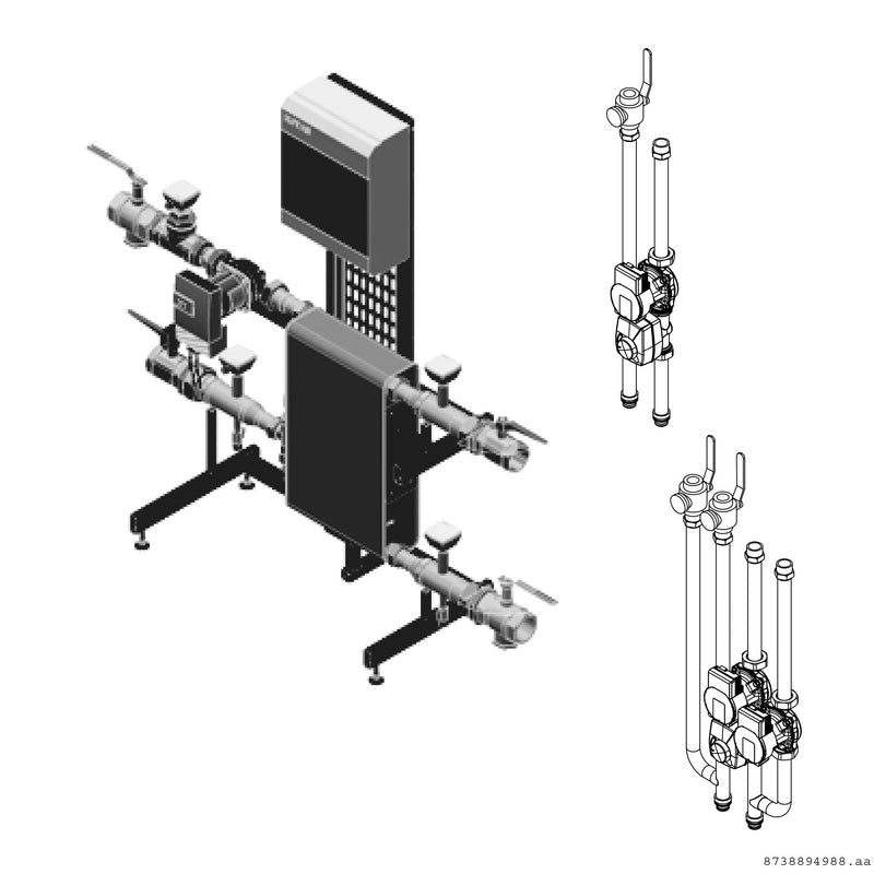 Bosch Thermotechnik - Zubehör/Ersatzteile für Wärmepumpe Installationspaket INPA1 für CS7001i/7400i AW