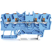 WAGO GmbH & Co. KG - Durchgangs-Reihenklemme 4-Leiter-Durchgangsklemme 2201-1404 1,5qmm, blau − 100 Stück