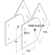Niedax - Verbinder für Kabeltragsystem GFK-Gelenkverbinder ULGV 53 (1Paar)
