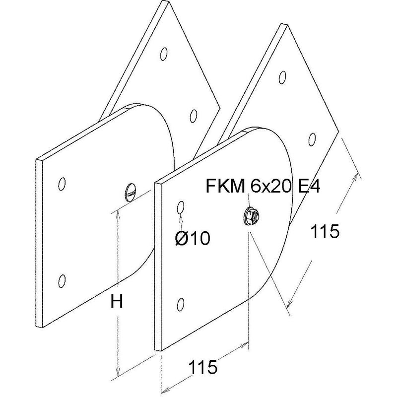 Niedax - Verbinder für Kabeltragsystem GFK-Gelenkverbinder ULGV 53 (1Paar)