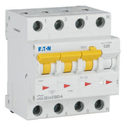 Eaton - Kombination FI-Schalter/Leitungsschutzschalter FI/LS-Schalter mRB4-25/3N/C/003-A C25A, 30mA, 3p+N