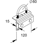 Niedax - Befestigungsschelle für Kabelschutzrohre für Erdverlegung Holmanschlußhalter MIHR 6015 E3