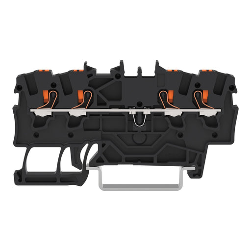 WAGO - Durchgangs-Reihenklemme 4-Leiter-Durchgangsklemme 2201-1405 1,5 mm²,schwarz − 100 Stück