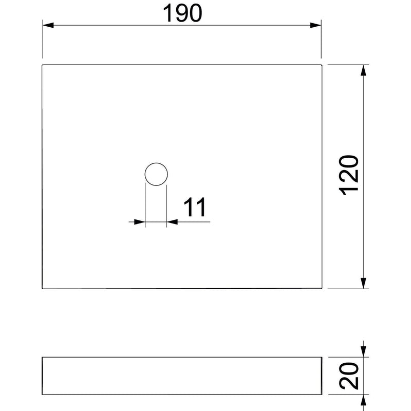 OBO Bettermann - Brandschutzbeschichtung/-bandage/-schaum/-dichtstoff Brandschutzplatte gelocht GLB-PG2 190x120x20, grau