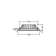 Brumberg Leuchten - Downlight/Strahler/Flutlicht LED-Einbaustrahler 12529073 700mA 3000K weiß