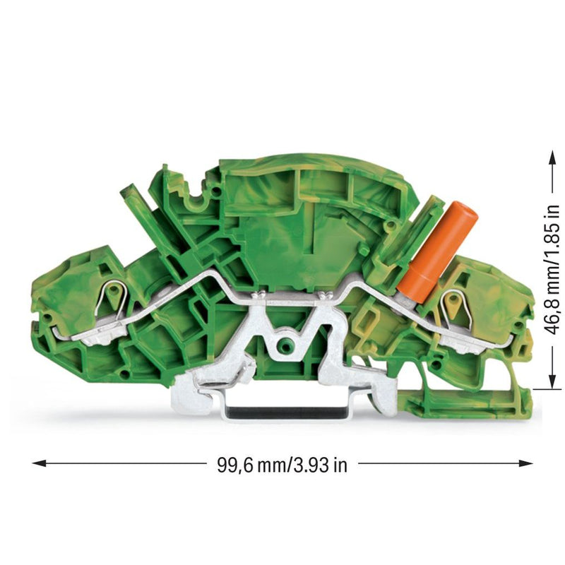 WAGO - Schutzleiter-Reihenklemme Schutzleiterklemme 2007-8807 − 20 Stück