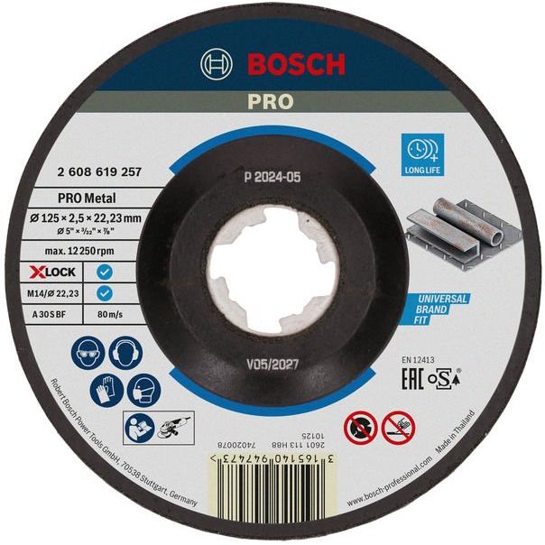 Bosch - Trenn-/Schleifscheibe PRO Metal X-Lock 2608619257 Trennscheibe 125 x − 25 Stück