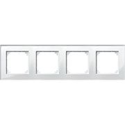 Merten - Abdeckrahmen Rahmen Glas 4f.bril/ws 489419 waage/senkrecht