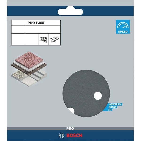 Bosch - Schleifpapier/Schleifvlies PRO F355 Schleifblatt, 150 2608605131 mm, G600, 5-tlg