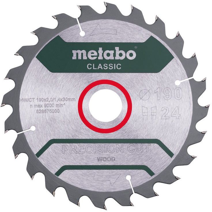 Metabowerke - Kreissägeblatt PrecisionCutClassic 628675000 24 WZ 15 Grad
