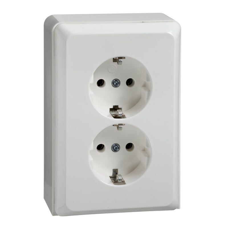 Elso - Steckdose Geräteträger rw 515514 m. 2-fach Steckdose