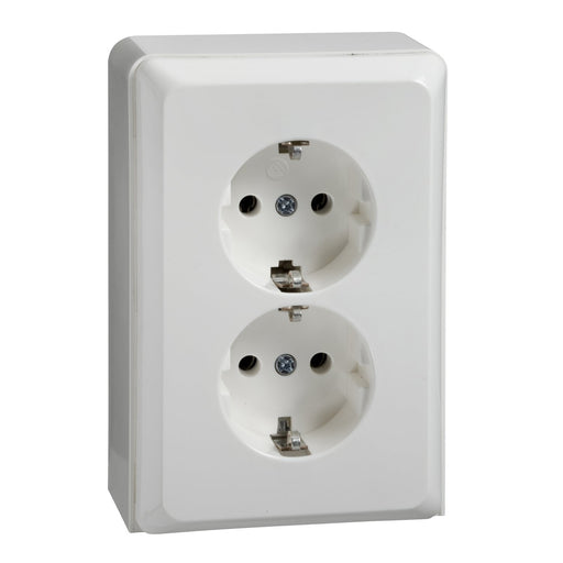 Elso - Steckdose Geräteträger rw 515514 m. 2-fach Steckdose