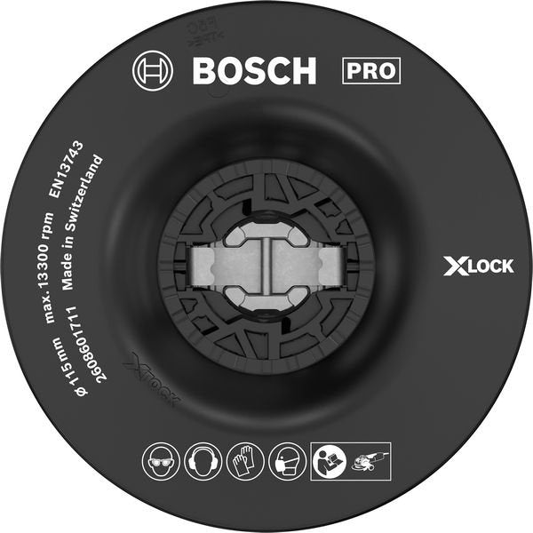 Bosch - Stützteller für Schleifwerkzeug PRO Stützteller X-Lock, 2608601711 weich, 115 mm