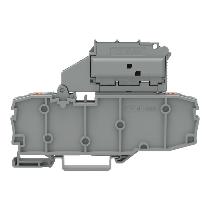 WAGO - Sicherungs-Reihenklemme 2-Leiter-Sicherungsklemme 2206-1631/099-000 grau − 25 Stück